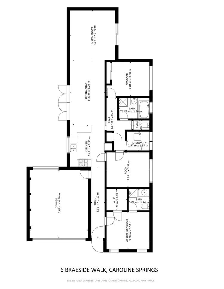 Floorplan of Homely house listing, 6 Braeside Walk, Caroline Springs VIC 3023