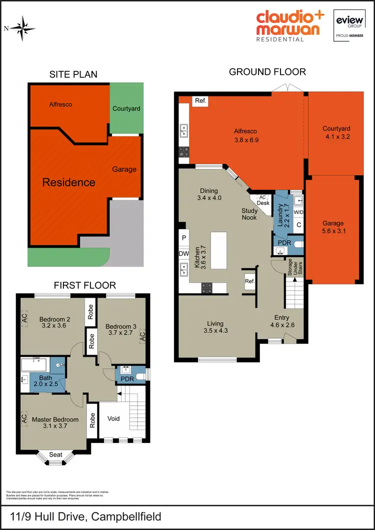 Floorplan of Homely townhouse listing, 11/9 Hull Drive, Campbellfield VIC 3061