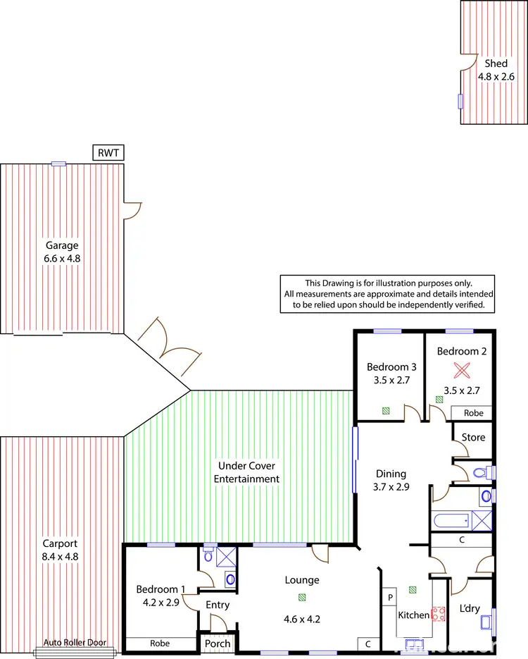 Floorplan of Homely house listing, 108 Alawoona Road, Munno Para SA 5115
