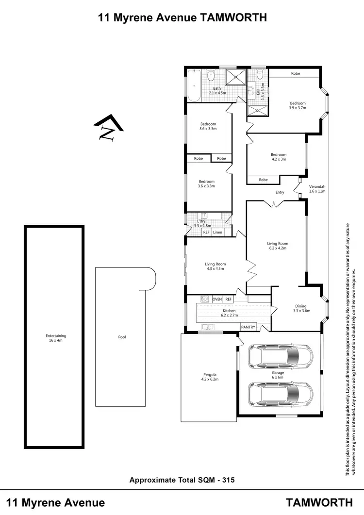 Floorplan of Homely house listing, 11 Myrene Avenue, Tamworth NSW 2340