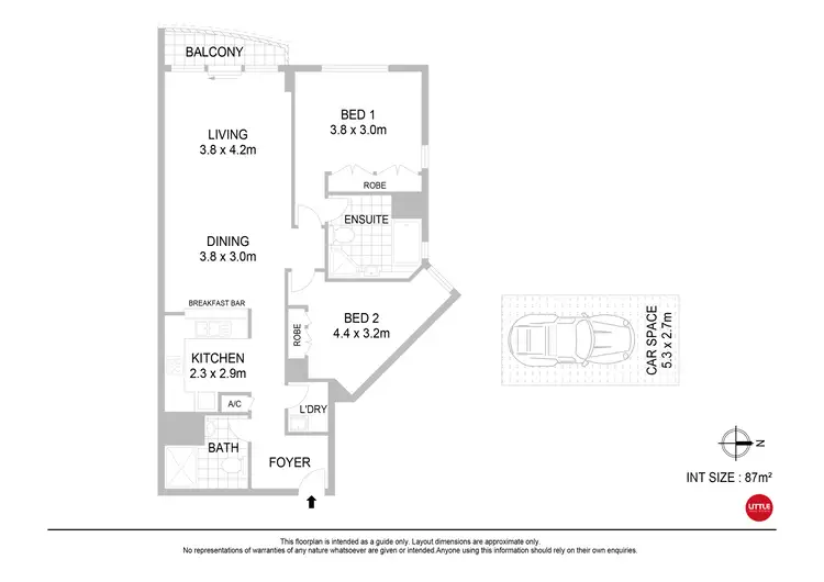 Floorplan of Homely apartment listing, 1605/281 Elizabeth Street, Sydney NSW 2000
