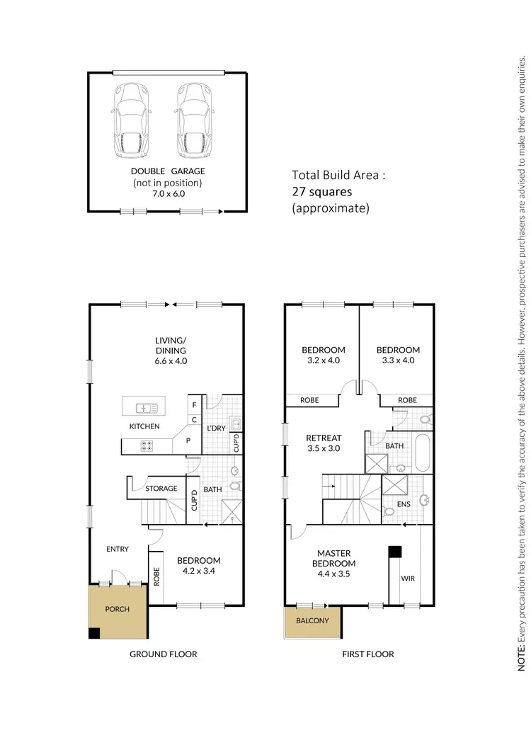 Floorplan of Homely townhouse listing, 5 Pipers Walk, Cairnlea VIC 3023
