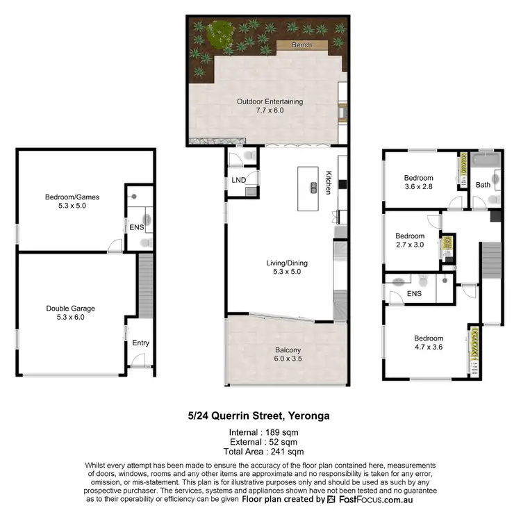 Floorplan of Homely townhouse listing, 5/24 Querrin Street, Yeronga QLD 4104