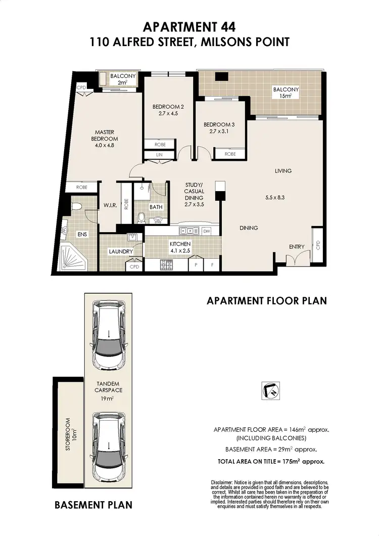 Floorplan of Homely apartment listing, 44/110 Alfred Street, Milsons Point NSW 2061