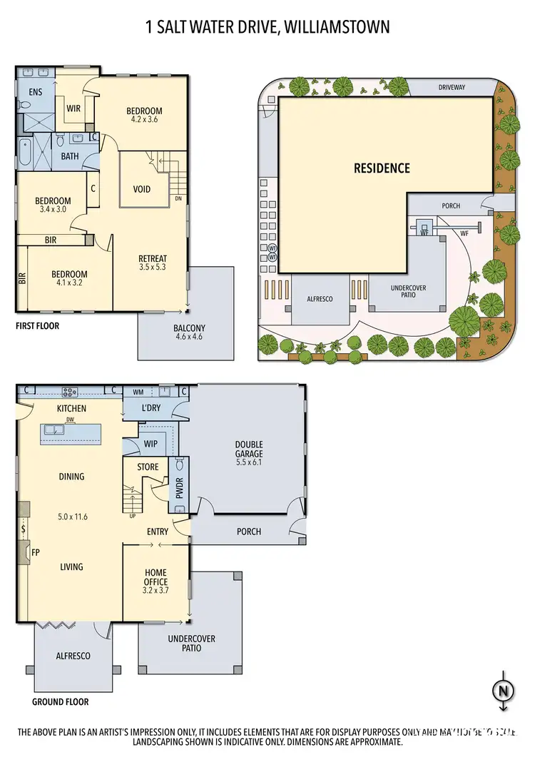 Floorplan of Homely house listing, 1 Salt Water Drive, Williamstown VIC 3016