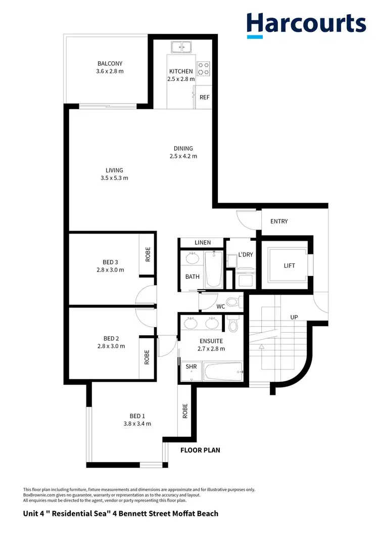 Floorplan of Homely unit listing, 4/4 Bennett Street, Moffat Beach QLD 4551