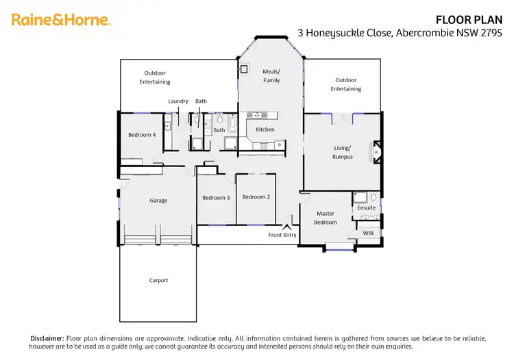 Floorplan of Homely house listing, 3 Honeysuckle Close, Abercrombie NSW 2795