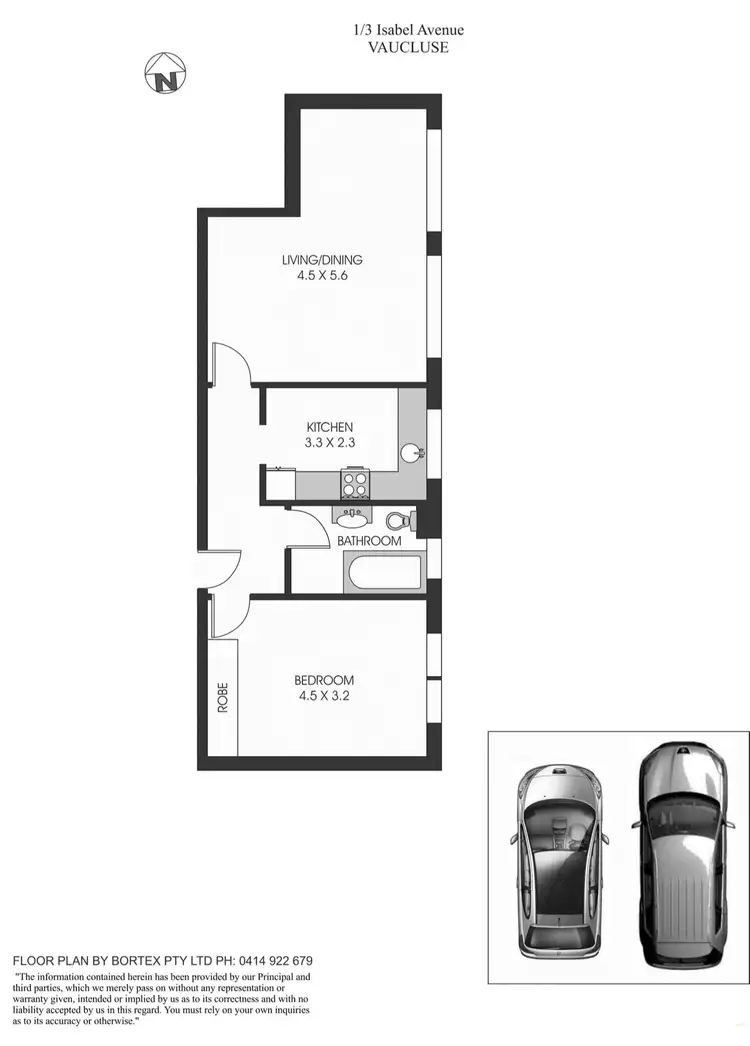 Floorplan of Homely apartment listing, 1/3 Isabel Avenue, Vaucluse NSW 2030