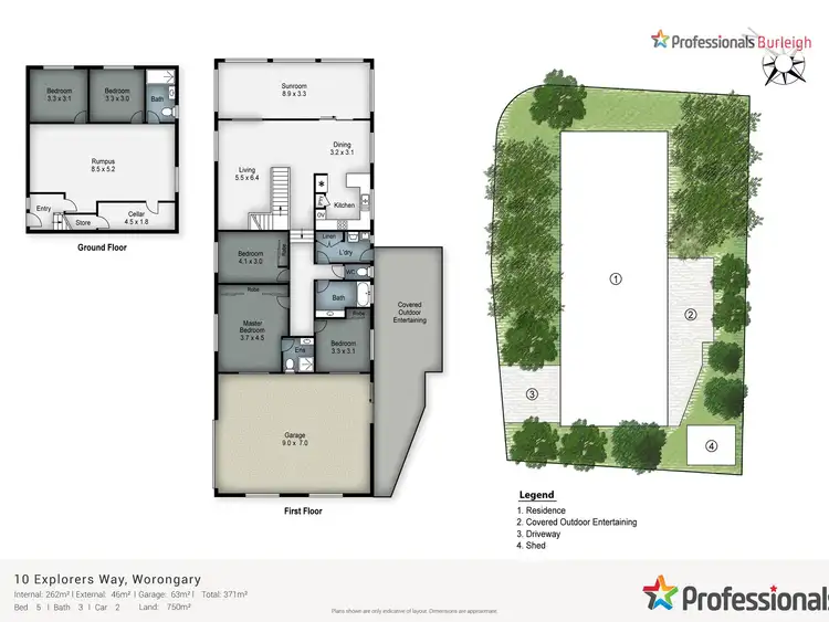 Floorplan of Homely house listing, 10 Explorers Way, Worongary QLD 4213