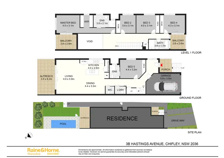 Floorplan of Homely house listing, 3A & 3B Hastings Avenue, Chifley NSW 2036