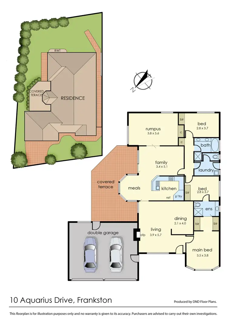 Floorplan of Homely house listing, 10 Aquarius Drive, Frankston VIC 3199