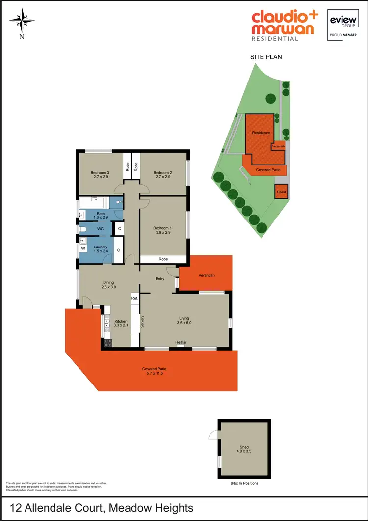 Floorplan of Homely house listing, 12 Allendale Court, Meadow Heights VIC 3048
