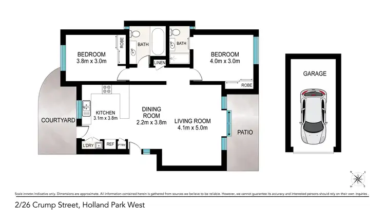 Floorplan of Homely unit listing, 2/26 Crump Street, Holland Park West QLD 4121