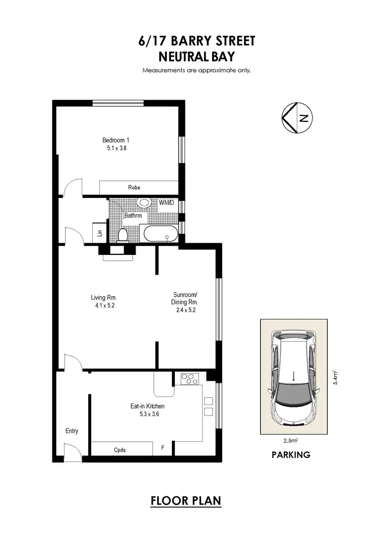 Floorplan of Homely apartment listing, 6/17 Barry Street, Neutral Bay NSW 2089