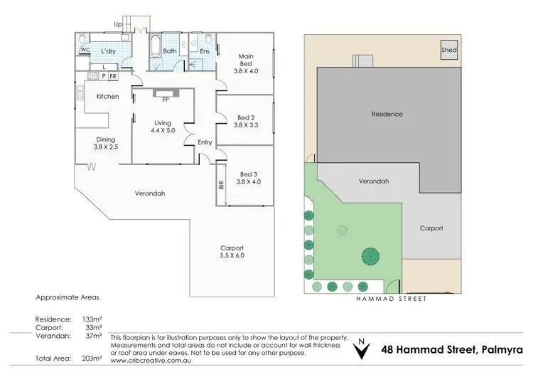 Floorplan of Homely house listing, 48 Hammad Street, Palmyra WA 6157