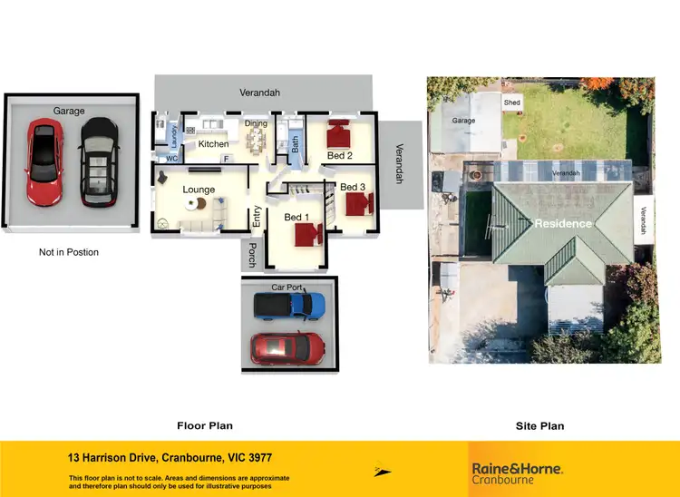 Floorplan of Homely house listing, 13 Harrison Drive, Cranbourne VIC 3977