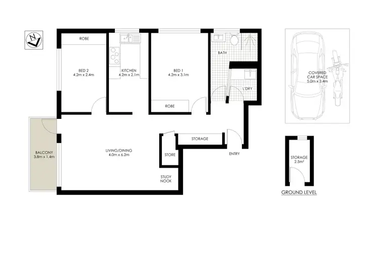 Floorplan of Homely apartment listing, 2/40 Epping Road, Lane Cove NSW 2066