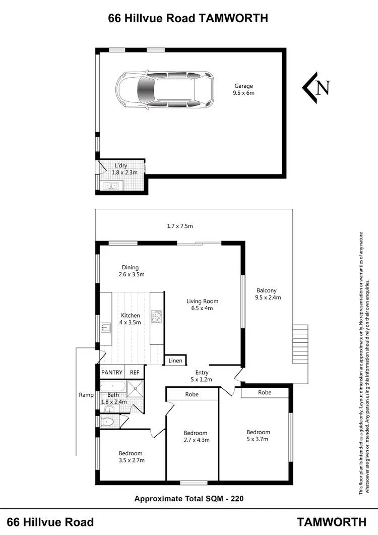Floorplan of Homely house listing, 66 Hillvue Road, Tamworth NSW 2340