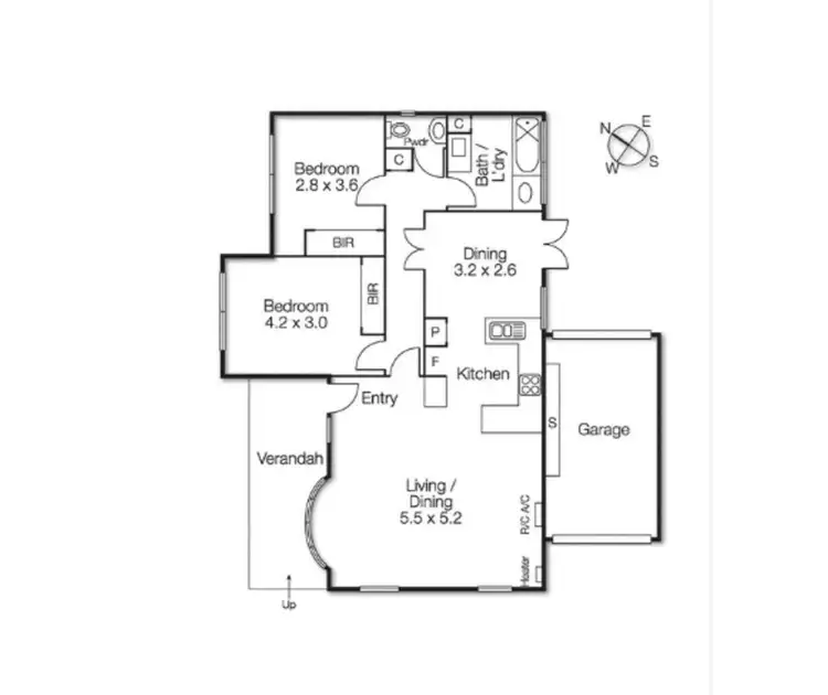 Floorplan of Homely unit listing, 1/12 Burrows Street, Brighton VIC 3186