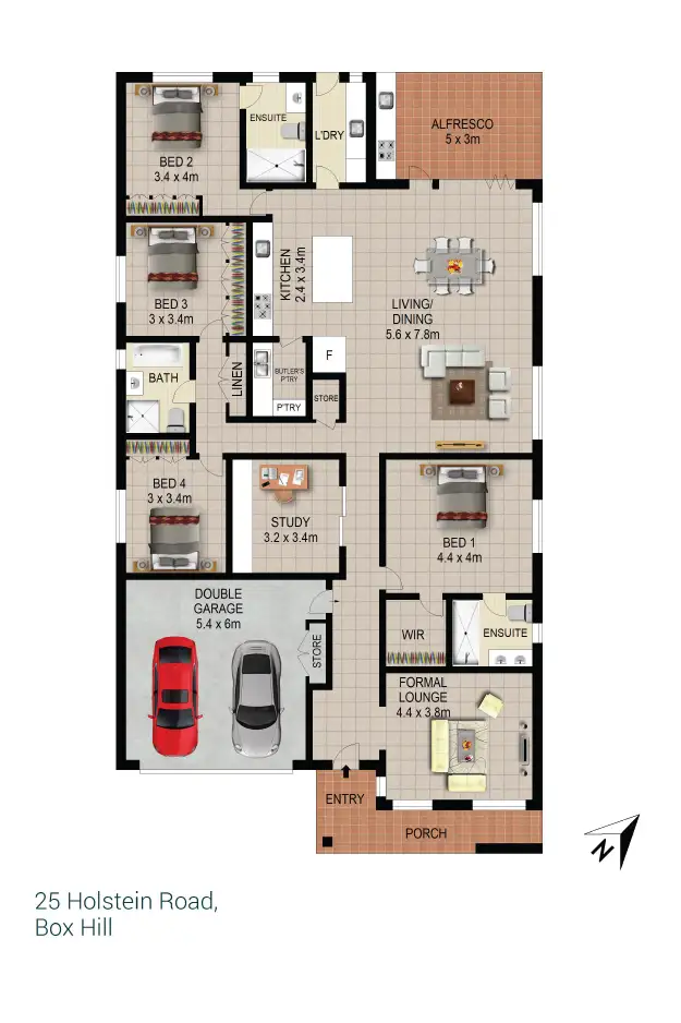 Floorplan of Homely house listing, 25 Holstein Road, Box Hill NSW 2765