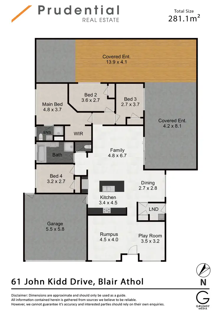 Floorplan of Homely house listing, 61 John Kidd Drive, Blair Athol NSW 2560