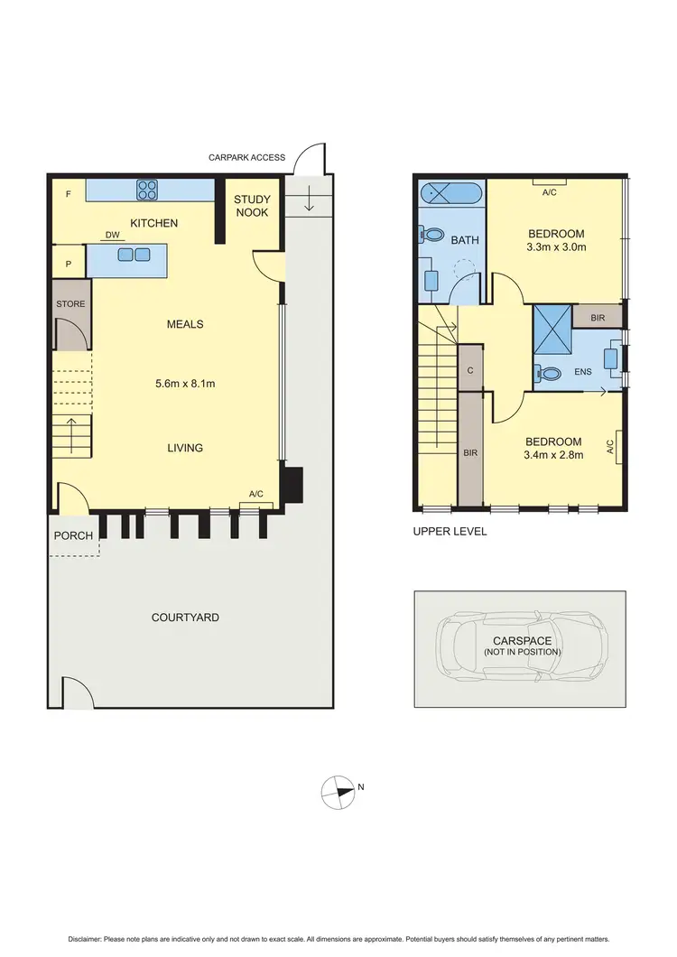 Floorplan of Homely townhouse listing, 2/63 Hotham Street, St Kilda East VIC 3183