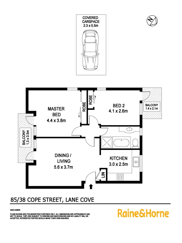 Floorplan of Homely apartment listing, 85/38 Cope Street, Lane Cove NSW 2066