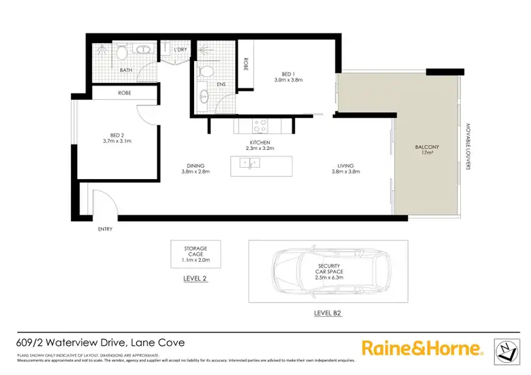 Floorplan of Homely apartment listing, 609/2 Waterview Drive, Lane Cove NSW 2066