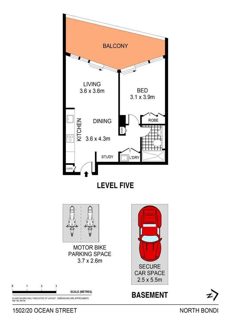 Floorplan of Homely apartment listing, 1502/18-20 Ocean Street North, Bondi NSW 2026