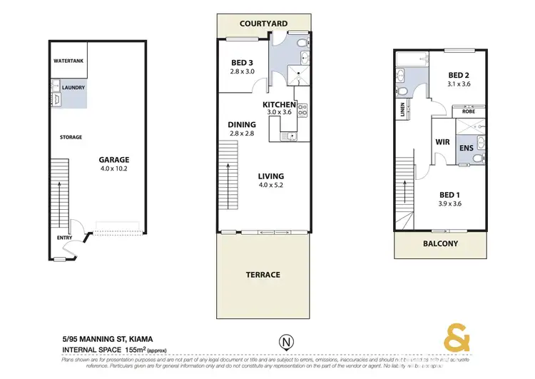 Floorplan of Homely townhouse listing, 5/93 Manning Street, Kiama NSW 2533