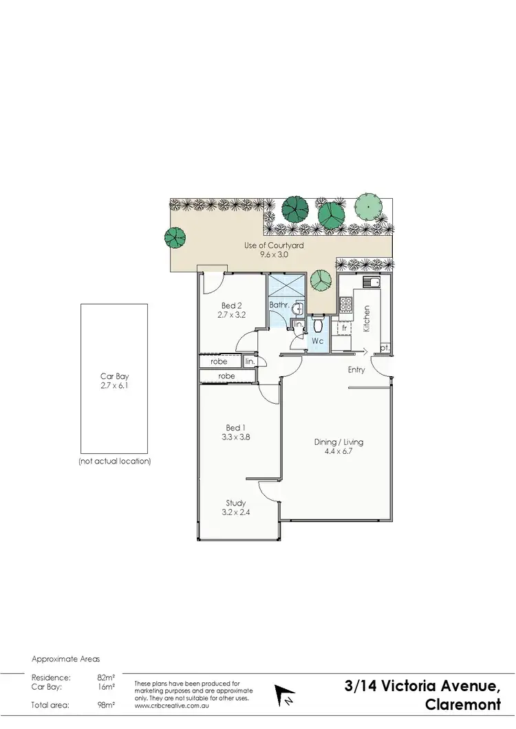 Floorplan of Homely apartment listing, 3/14 Victoria Avenue, Claremont WA 6010