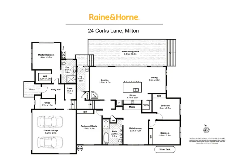 Floorplan of Homely house listing, 24 Corks Lane, Milton NSW 2538