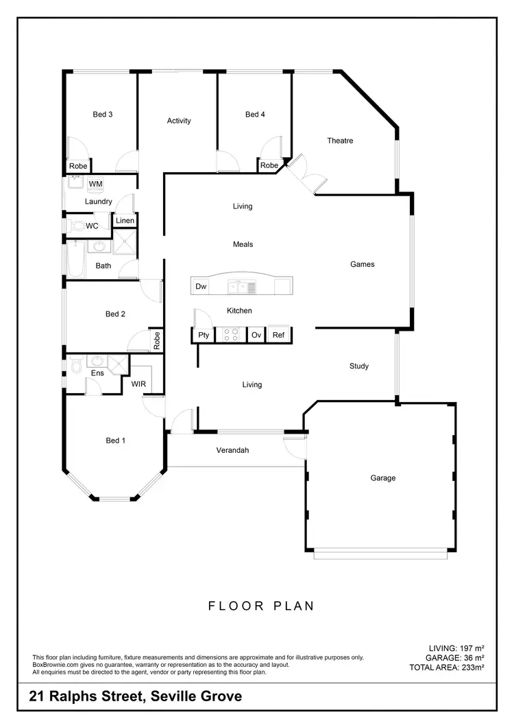 Floorplan of Homely house listing, 21 Ralphs Street, Seville Grove WA 6112