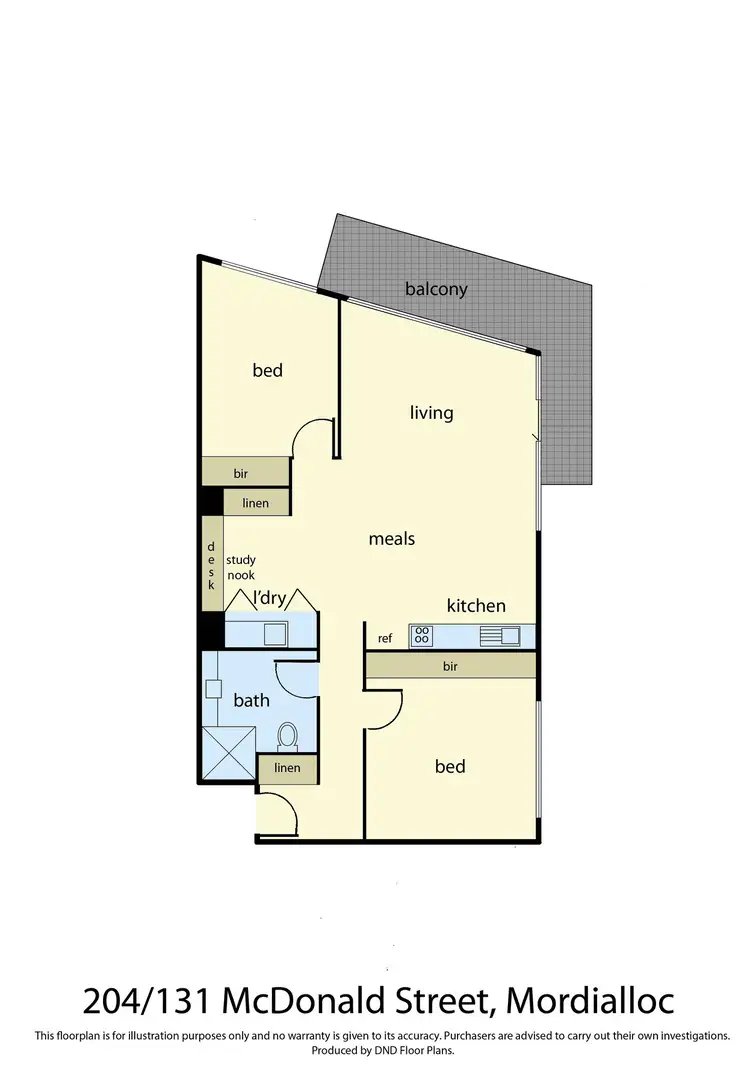 Floorplan of Homely apartment listing, 204/131 McDonald Street, Mordialloc VIC 3195