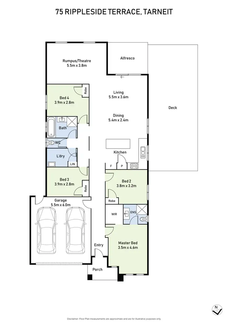 Floorplan of Homely house listing, 75 Rippleside Terrace, Tarneit VIC 3029