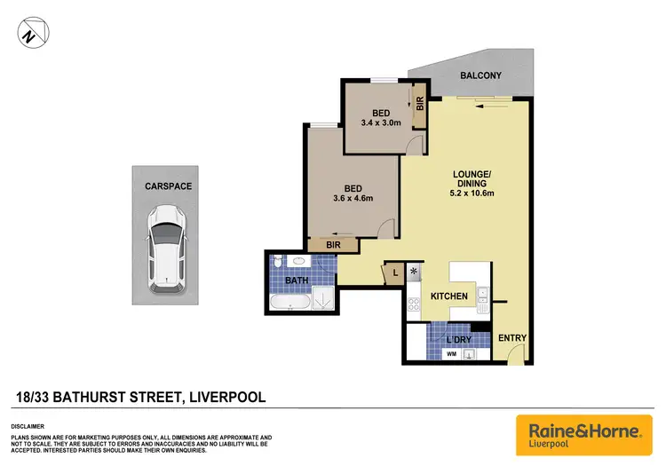 Floorplan of Homely unit listing, 18/33 Bathurst Street, Liverpool NSW 2170