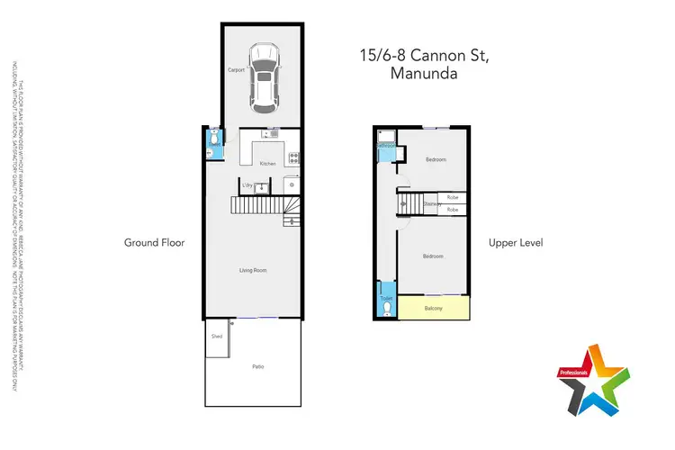 Floorplan of Homely townhouse listing, 15/6-8 Cannon Street, Manunda QLD 4870