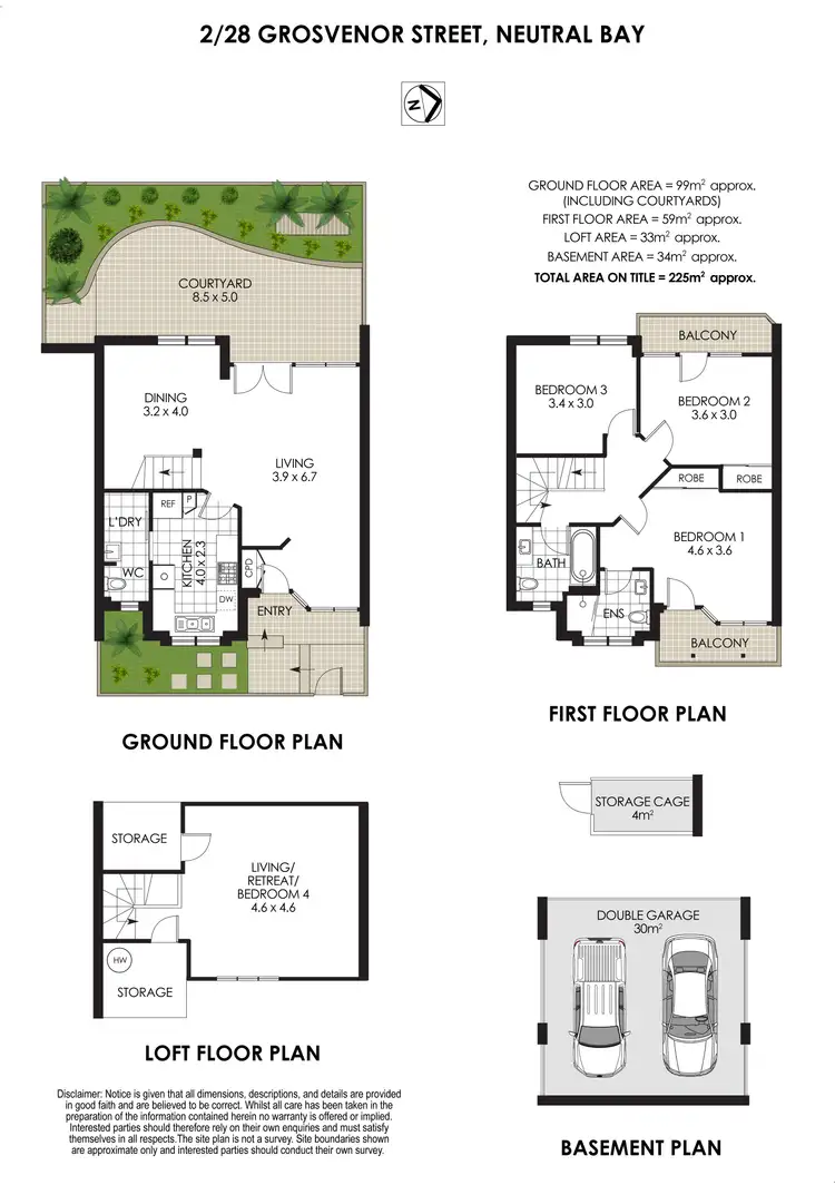 Floorplan of Homely townhouse listing, 2/28 Grosvenor Street, Neutral Bay NSW 2089
