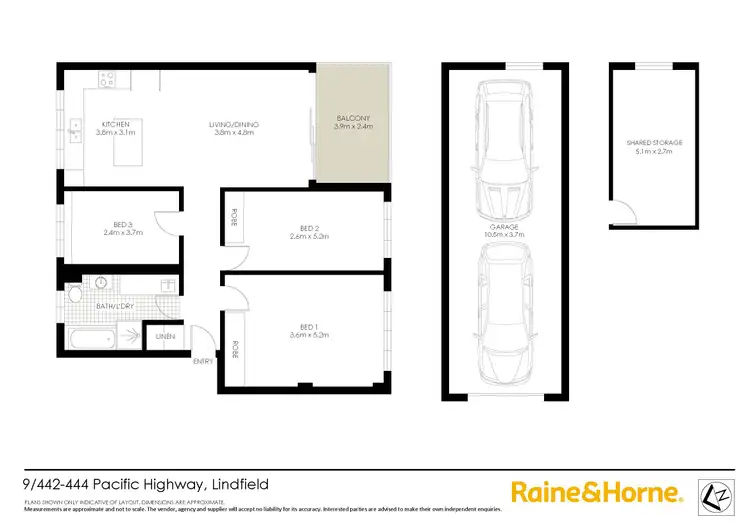 Floorplan of Homely apartment listing, 9/444 Pacific Highway, Lindfield NSW 2070
