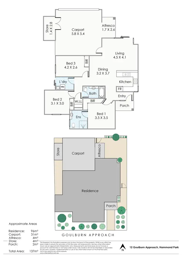 Floorplan of Homely house listing, 12 Goulburn Approach, Hammond Park WA 6164