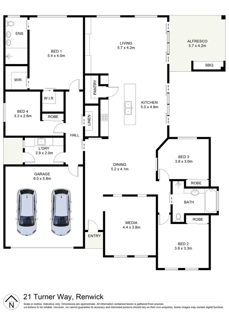 Floorplan of Homely house listing, 21 Turner Way, Renwick NSW 2575