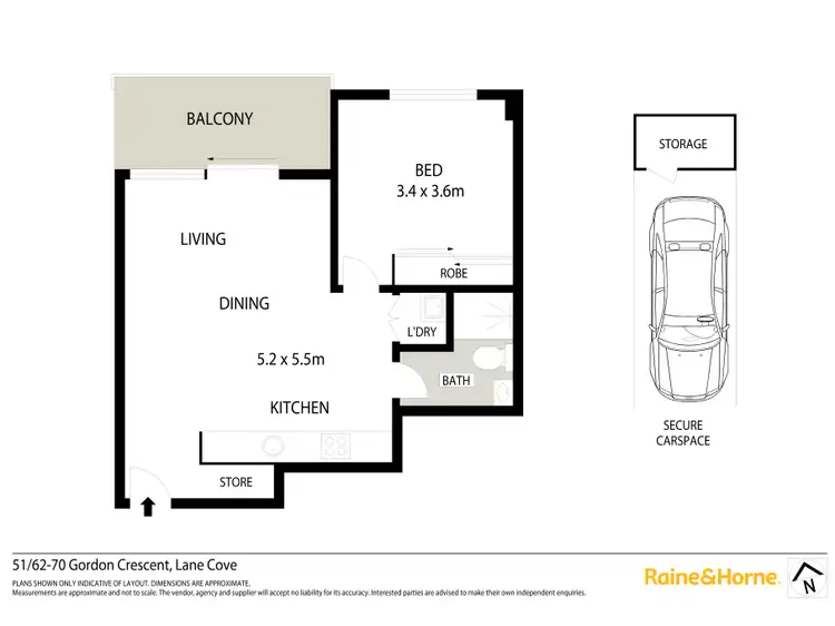 Floorplan of Homely apartment listing, 51/62-70 Gordon Crescent, Lane Cove NSW 2066