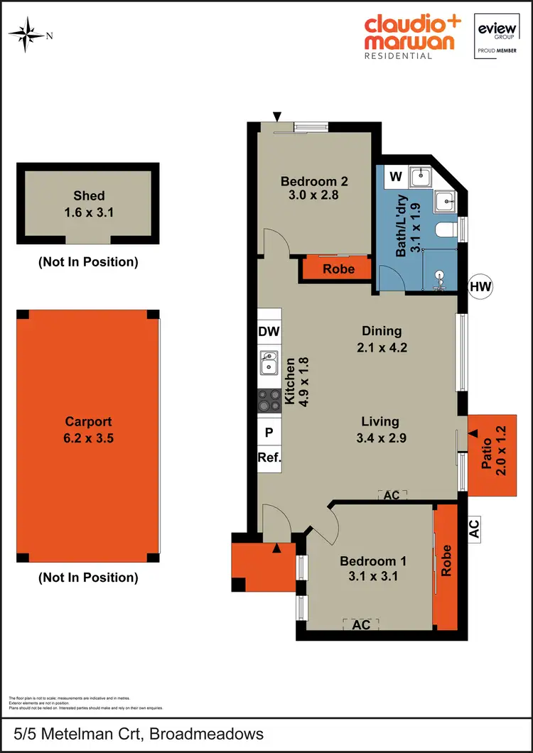 Floorplan of Homely unit listing, 5/5 Metelman Court, Broadmeadows VIC 3047