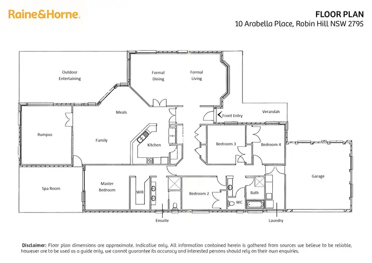 Floorplan of Homely house listing, 10 Arabella Place, Robin Hill NSW 2795