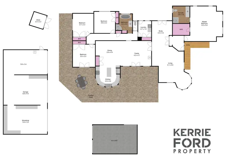 Floorplan of Homely house listing, 5 Gwinear Court, Traralgon VIC 3844