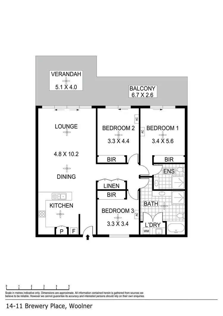 Floorplan of Homely apartment listing, 14/11 Brewery Place, Woolner NT 820