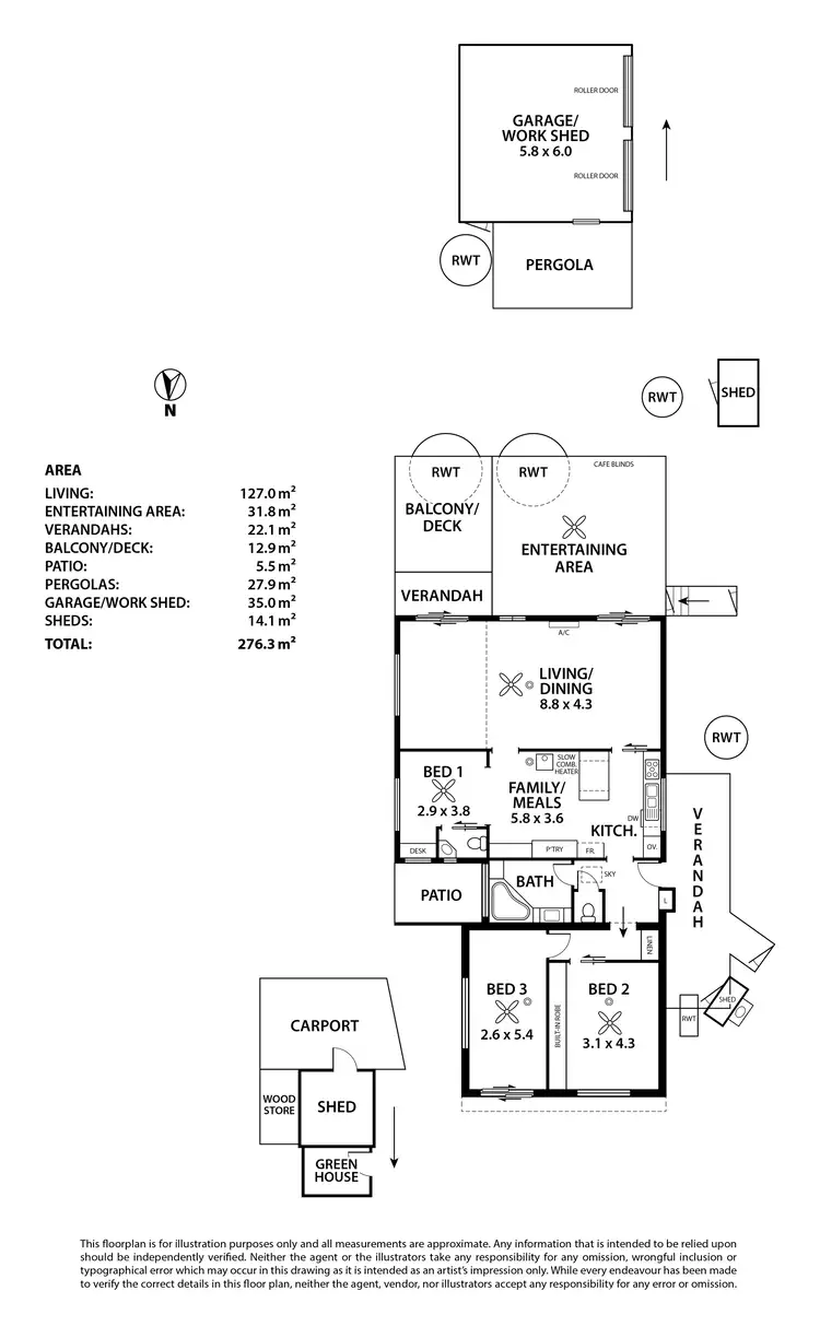 Floorplan of Homely house listing, 1/53 Michelmore Drive, Meadows SA 5201