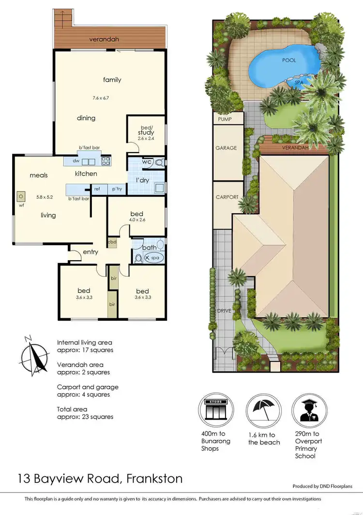 Floorplan of Homely house listing, 13 Bayview Road, Frankston VIC 3199