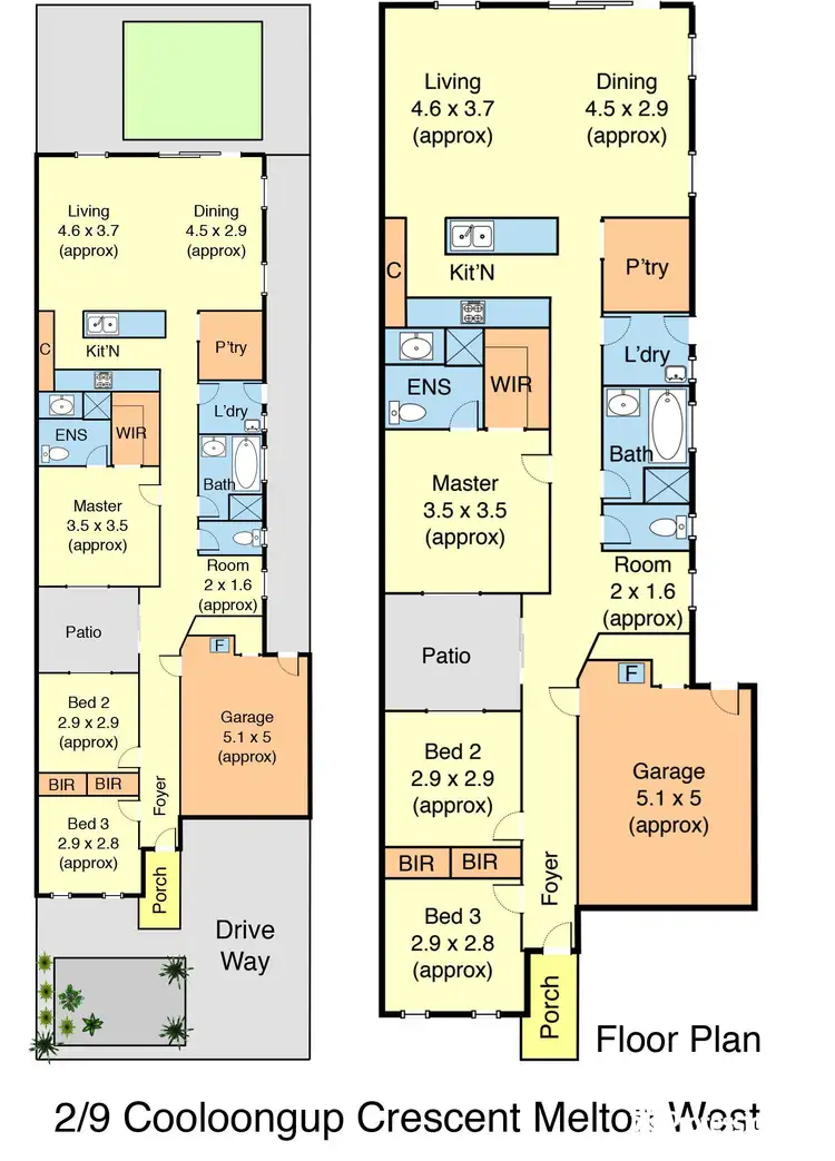 Floorplan of Homely house listing, 2/9 Cooloongup Crescent, Harkness VIC 3337