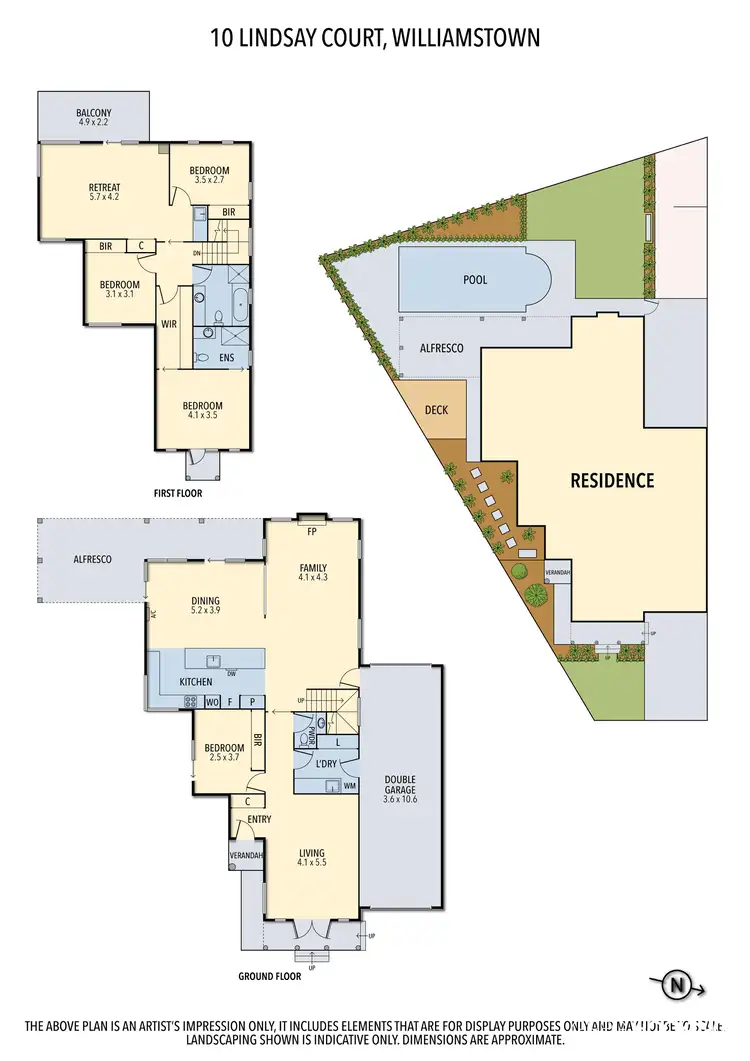 Floorplan of Homely house listing, 10 Lindsay Court, Williamstown VIC 3016